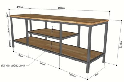 Ke tivi 140cm khung sat son tinh dien ket hop mat go cao su kt940 4 800x800 2